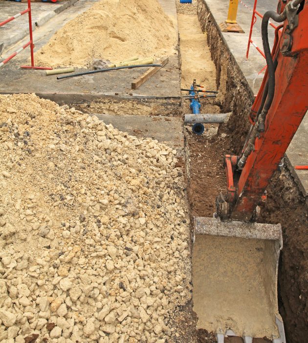 tranche pour canalisation d'eau